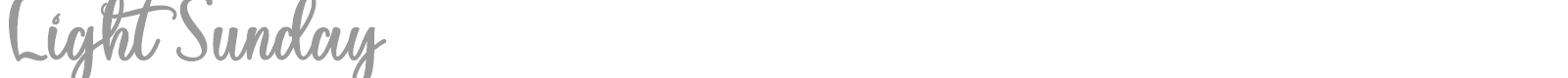 Light Sunday font preview